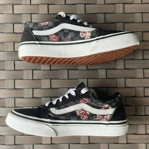 Vans Ward Palm Floral Old Skool‎ Sneakers Size Youth 2 - Picture 2 of 6